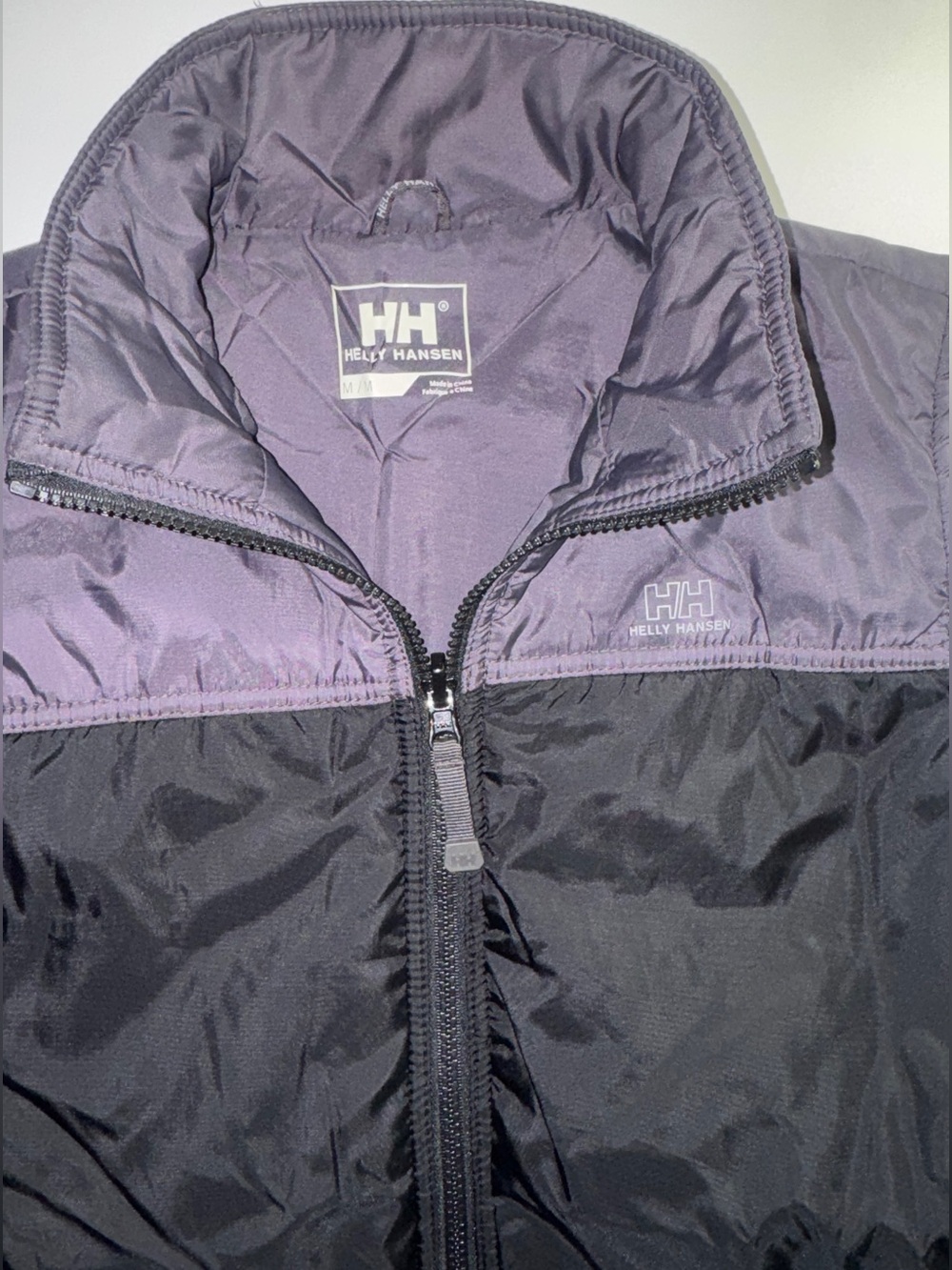 Helly Hansen Mens Vest Black & Grey Full Zip Insulated Puffer Gilet Jacket-Sz M